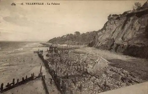 Ak Villerville Calvados, La Falaise