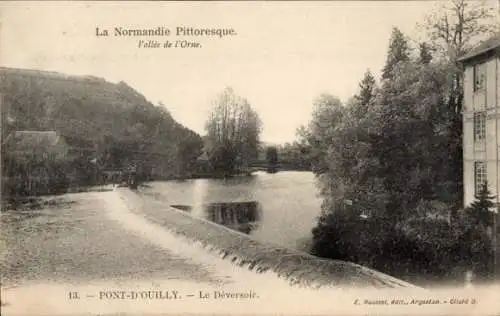 Ak Pont d Ouilly Calvados, Le Deversoir