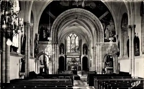 Ak Ver sur Mer Calvados, Kirche, Innenansicht