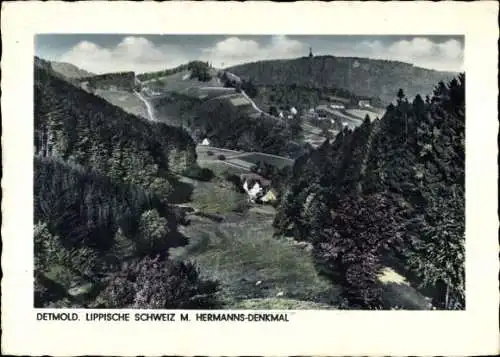 Ak Detmold am Teutoburger Wald, Lippische Schweiz, Hermannsdenkmal