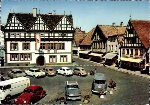 Ak Blomberg in Lippe, Rathaus, Markt, Autos