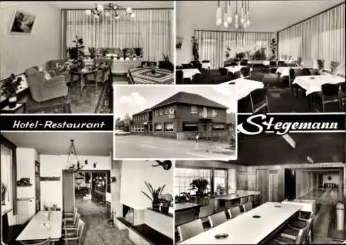 Ak Saerbeck in Westfalen, Restaurant Stegemann, Innenansicht, Kegelbahn