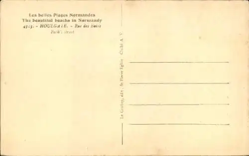 Ak Houlgate Calvados, Rue des Bains