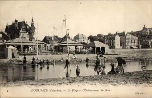 Ak Houlgate Calvados, La Plage de l'Etablissement des Bains