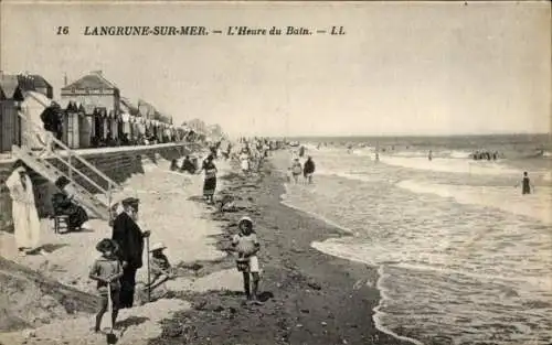 Ak Langrune sur Mer Calvados, L'Heure du Bain