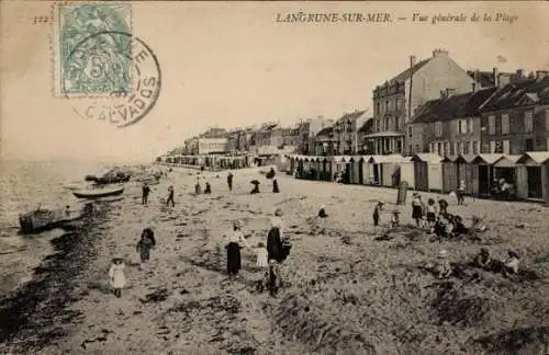 Ak Langrune sur Mer Calvados, Strand