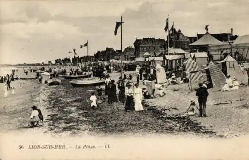 Ak Lion sur Mer Calvados, Strand