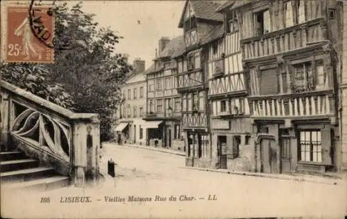 Ak Lisieux Calvados, Vieilles Maisons, Rue du Char