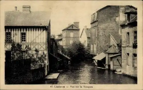 Ak Lisieux Calvados, Vue sur la Touques