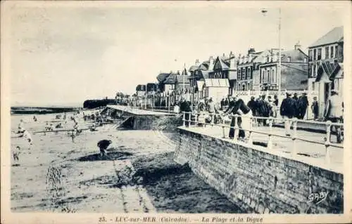 Ak Luc sur Mer Calvados, Plage, Digue