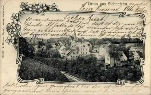 Passepartout Ak Siebenlehn Großschirma in Sachsen, Gesamtansicht