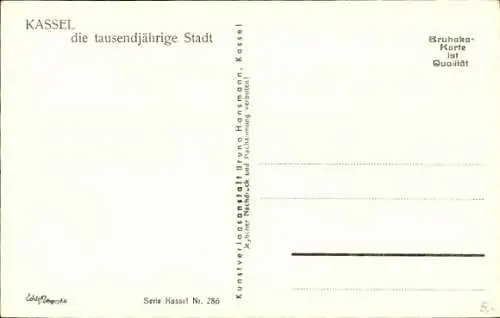 Ak Kassel in Hessen, Frankfurter Straße, Blick auf den Weinberg, Straßenbahn, Passanten