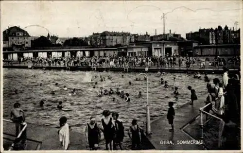 Ak Gera in Thüringen, Sommerbad