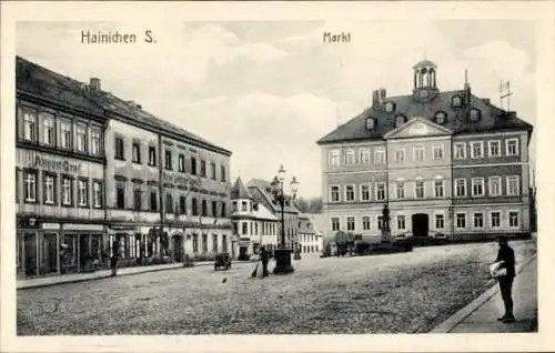 Ak Hainichen in Sachsen, Markt