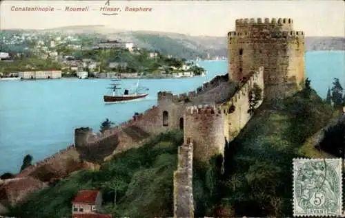 Ak Konstantinopel Istanbul Türkiye, Roumeli Hissar, Bosporus