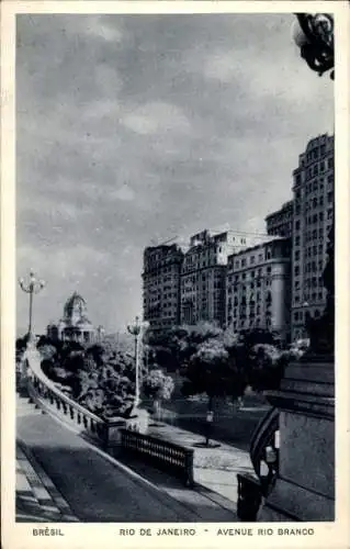 Ak Rio de Janeiro Brasilien, Avenida Rio Branco