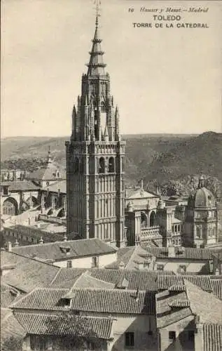 Ak Toledo Castilla La Mancha Spanien, Turm der Kathedrale