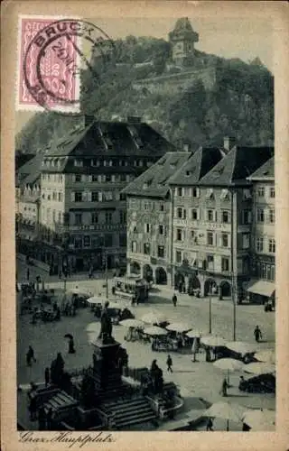 Ak Graz Steiermark, Hauptplatz, Denkmal