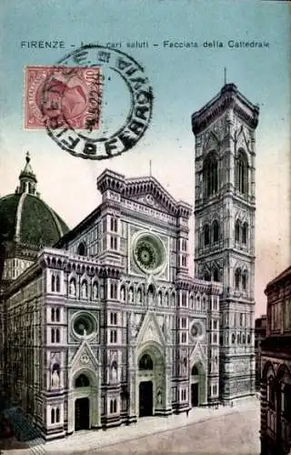 Ak Firenze Florenz Toscana, Facciata della Cattedrale