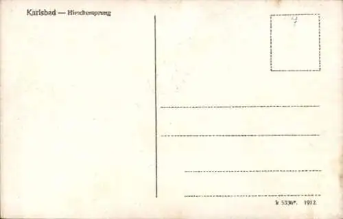 Ak Karlovy Vary Karlsbad Stadt, Hirschsprung