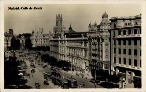 Ak Madrid Spanien, Calle de Alcala