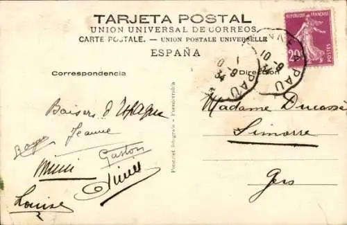 Ak Dancharinea Navarra Spanien, Totalansicht, Ort