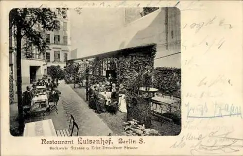 Ak Berlin Neukölln, Restaurant Luisenhof, Buckower Straße 9