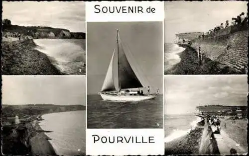 Set von 14 Ak Pourville Seine Maritime