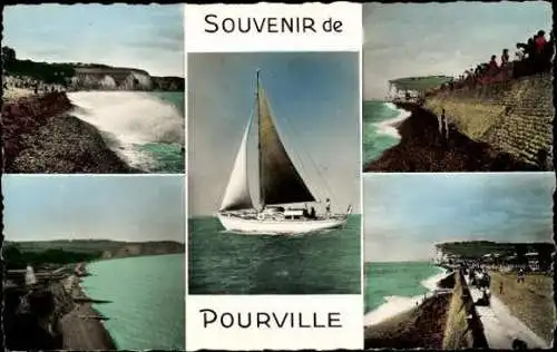 Set von 14 Ak Pourville Seine Maritime