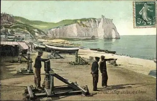 Set von 79 Ak Étretat Seine Maritime