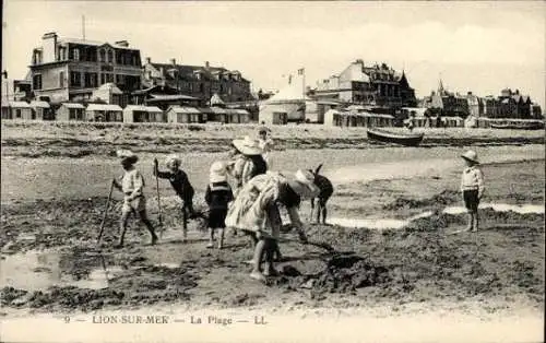 Set von 41 Ak Lion sur Mer Calvados