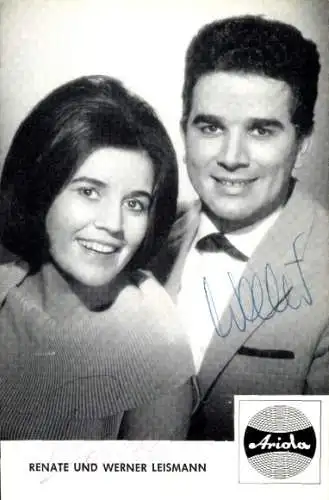 Ak Schauspieler und Sänger Renate und Werner Leismann, Portrait, Autogramm