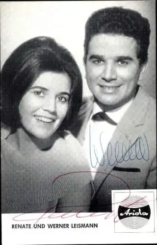 Ak Schauspieler und Sänger Renate und Werner Leismann, Portrait, Autogramm