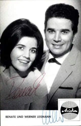 Ak Schauspieler und Sänger Renate und Werner Leismann, Portrait, Autogramm