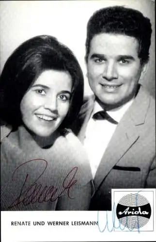 Ak Schauspieler und Sänger Renate und Werner Leismann, Portrait, Autogramm