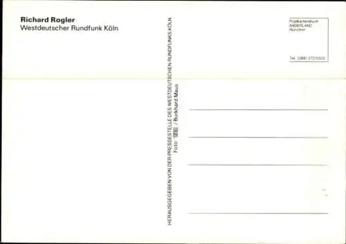 Ak Schauspieler Richard Rogler, Portrait, Autogramm