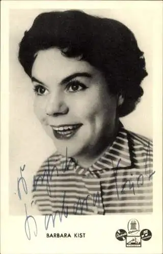 Ak Schauspielerin Barbara Kist, Portrait, Autogramm
