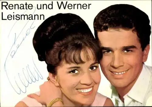 Ak Sänger Renate und Werner Leismann, Portrait, Autogramm