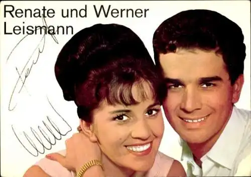 Ak Sänger Renate und Werner Leismann, Portrait, Autogramm