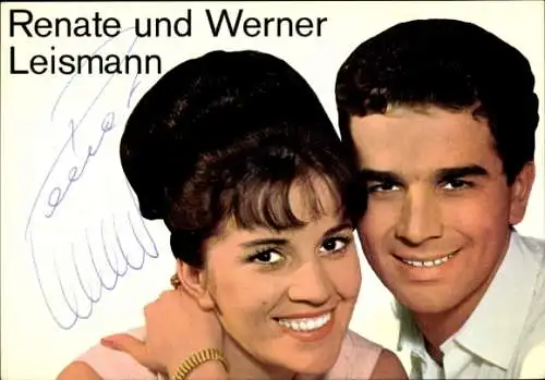 Ak Sänger Renate und Werner Leismann, Portrait, Autogramm