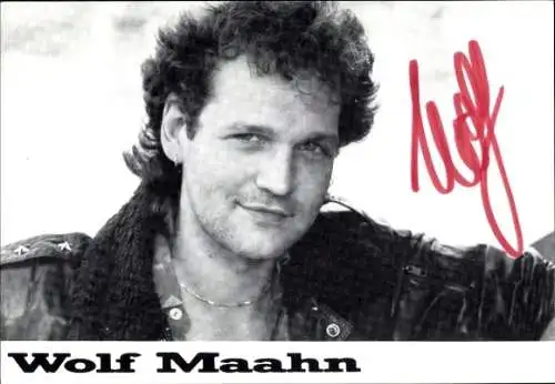 Ak Sänger Wolf Maahn, Portrait, Autogramm