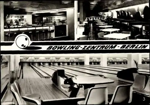 Ak Berlin Mitte, Bowling Zentrum, HO Gaststätte, Innenansicht