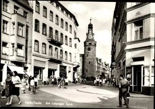 Ak Halle an der Saale, Am Leipziger Turm