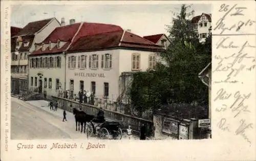 Ak Mosbach am Odenwald Baden, Hotel Prinz Carl