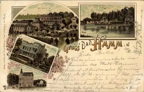 Litho Bad Hamm in Westfalen, Rietzgarten, Silverberg