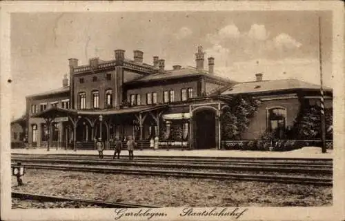 Ak Gardelegen in der Altmark, Staatsbahnhof, Gleisseite