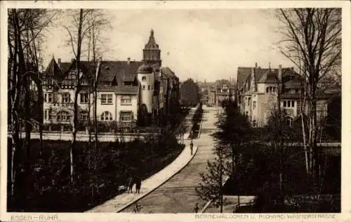 Ak Essen im Ruhrgebiet, Bernewäldchen, Richard Wagner Straße