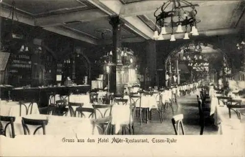 Ak Essen im Ruhrgebiet, Hotel Adler, Restaurant