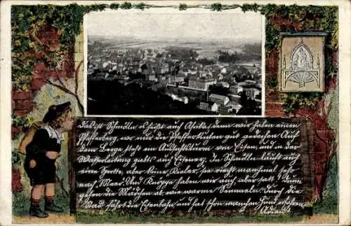 Passepartout Ak Schmölln in Thüringen, Gesamtansicht