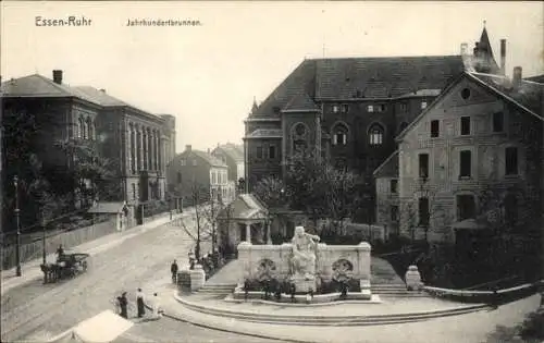 Ak Essen im Ruhrgebiet, Jahrhundertbrunnen